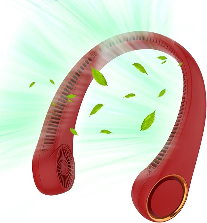Portable Neck Fan - Bladeless USB Rechargeable 8000mAh with LED Display