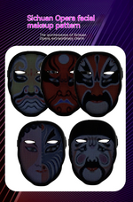 LED Face Mask — Full-Color Cosplay Party Mask with Adjustable Strap