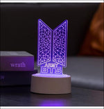 BTS USB Touch Remote Colorful 3D LED Night Light