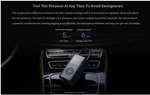 Portable Digital Tire Inflator - Auto Stop LED Light USB-C Rechargeable 12V Car Pump