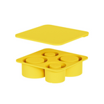 4-Grid Silicone Ice Cube Mold — Cylindrical Ice Maker