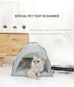 Pet Tent with Cooling Mat — Ice Silk Summer Bed for Dogs & Cats