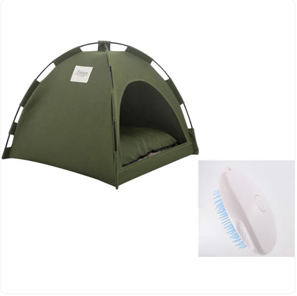 Pet Tent with Cooling Mat — Ice Silk Summer Bed for Dogs & Cats