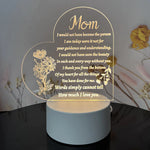 Night Light with Acrylic Engraving — Personalized LED Bedside Lamp