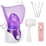 Crybeno Facial Steamer for Face Nano Ionic Face Steamer for Facial Deep Cleaning Hot Mist Face Humid