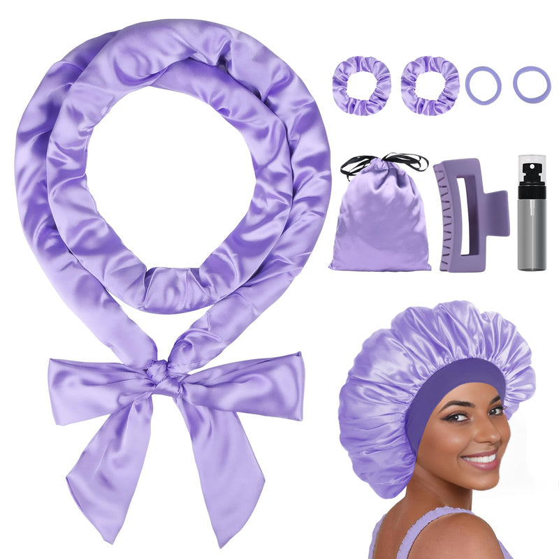ZILAMPU Satin Heatless Curling Set Heatless Curls Overnight Hair Curler 70 No Heat Curls Hair Curler