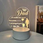 Night Light with Acrylic Engraving — Personalized LED Bedside Lamp