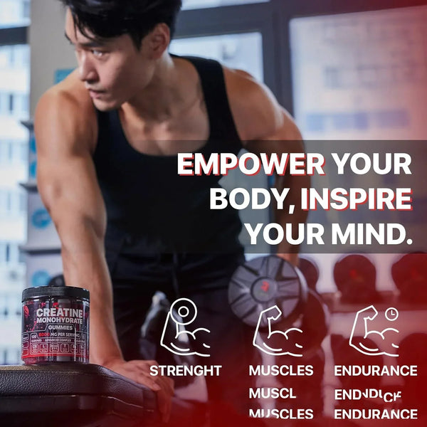 Muscle Boost Gummies - Pre/Post Workout Supplements for Muscle Recovery