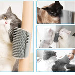 Cat Self Groomer Wall Corner Scratcher with Catnip