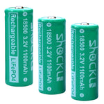 funkawa 18500 32V LiFePO4 Solar Batteries - 3-Pack Rechargeable