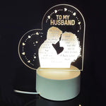 Night Light with Acrylic Engraving — Personalized LED Bedside Lamp