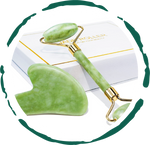 Jade Roller & Gua Sha Gift Box — Facial Massage Beauty Set
