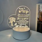Night Light with Acrylic Engraving — Personalized LED Bedside Lamp