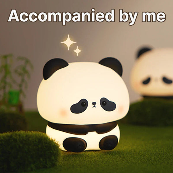 Panda LED Night Light - Rechargeable Touch Control Silicone Lamp for Kids & Nursery (Free Shipping)