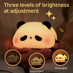 Panda LED Night Light - Rechargeable Touch Control Silicone Lamp for Kids & Nursery (Free Shipping)