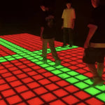 Interactive RGB LED Dance Floor Tiles - 4-Pack (30cm, Touch Activated, Bluetooth Sync)