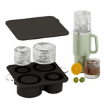 4-Grid Silicone Ice Cube Mold — Cylindrical Ice Maker