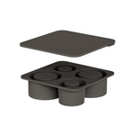 4-Grid Silicone Ice Cube Mold — Cylindrical Ice Maker