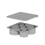 4-Grid Silicone Ice Cube Mold — Cylindrical Ice Maker
