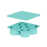 4-Grid Silicone Ice Cube Mold — Cylindrical Ice Maker