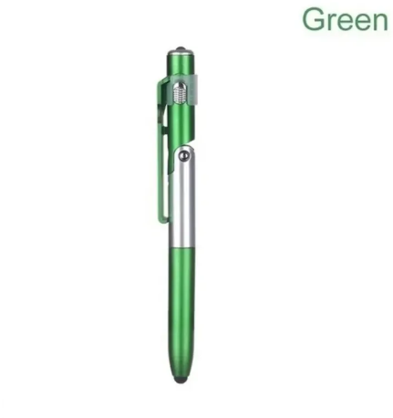 4-in-1 Folding LED Pen — Stylus, Phone Stand, Flashlight & Ballpoint