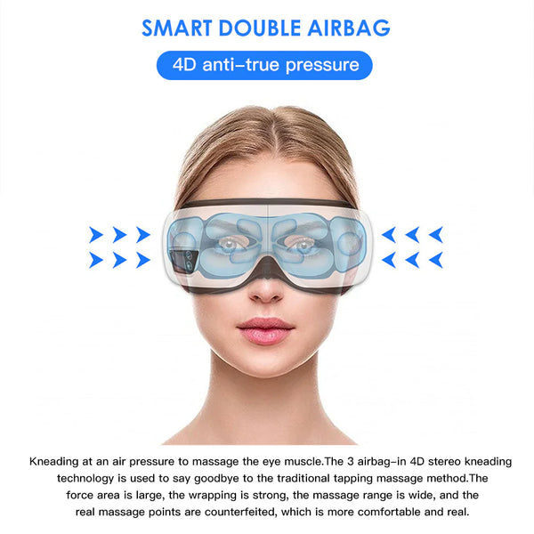 Smart Eye Massager — Heat & Vibration Therapy for Eye Strain Relief