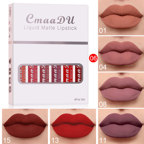 6-Piece Matte Lipstick Gift Set – Waterproof Long-Lasting Lip Gloss