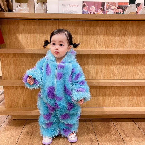 Cute Animal Baby Jumpsuit — Hooded Zipper Onesie for Infants