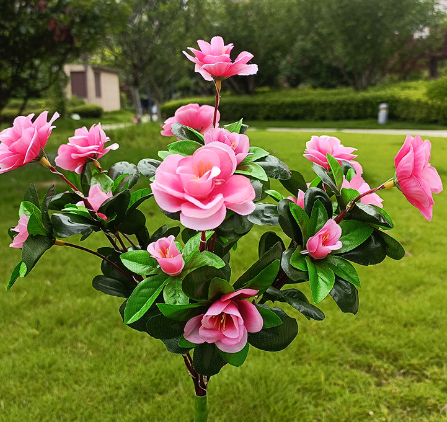 Azalea Flowers LED Garden Lights - Solar Powered Outdoor Decor
