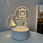 Night Light with Acrylic Engraving — Personalized LED Bedside Lamp