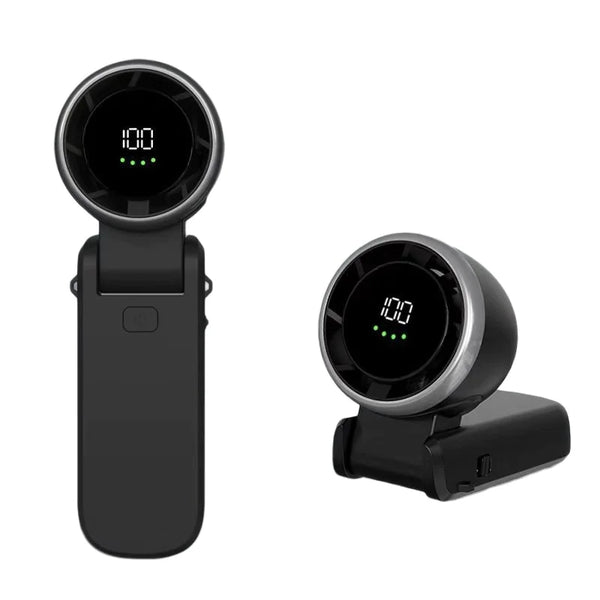Mini Portable Neck Fan - USB Rechargeable, 3 Speed Settings, Hands-Free Personal Fan