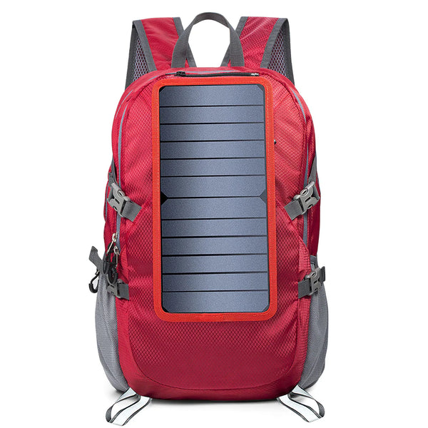 Solar Laptop Backpack - 20W USB Charging Panel Waterproof