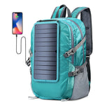 Solar Laptop Backpack - 20W USB Charging Panel Waterproof