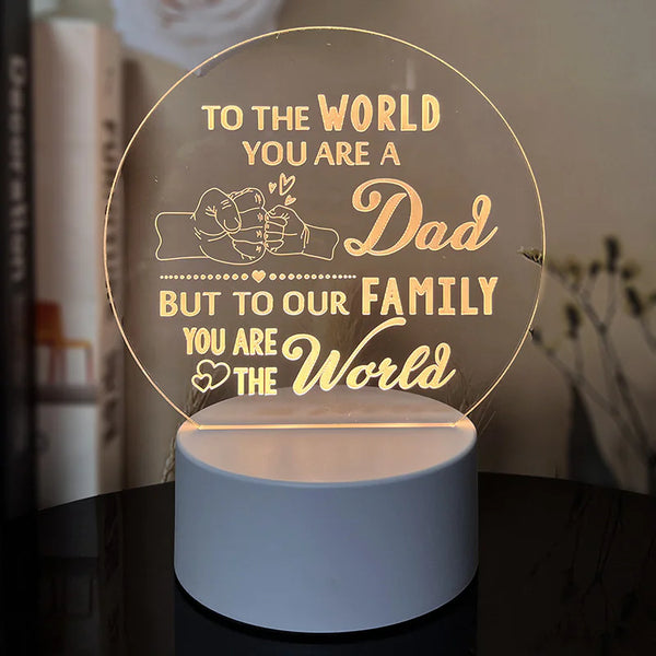 Night Light with Acrylic Engraving — Personalized LED Bedside Lamp