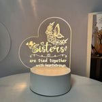 Night Light with Acrylic Engraving — Personalized LED Bedside Lamp