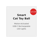 Smart Motion-Activated Cat Toy Ball - USB Rechargeable Interactive Pet Toy