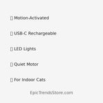 Smart Motion-Activated Cat Toy Ball - USB Rechargeable Interactive Pet Toy