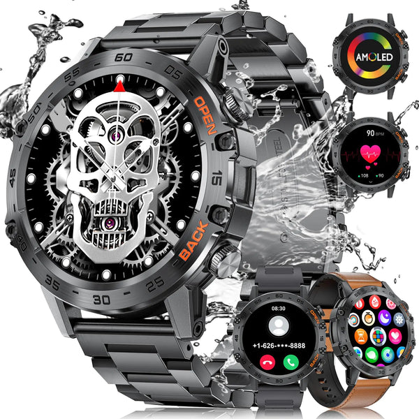 Smart Watch for Men - AMOLED Display Bluetooth Calling IP68 Waterproof